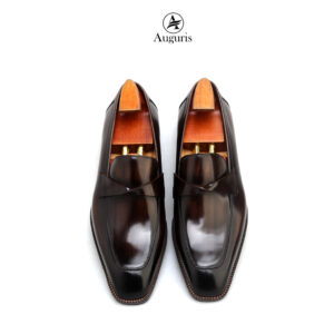 Giày Loafer Nam Auguris P30‑B610 Café – Da Bò Ý, Đế McKay, Thiết Kế Tinh Tế